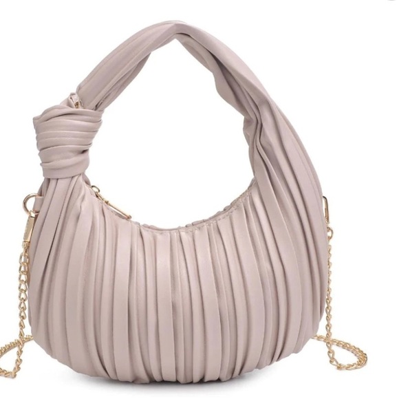URBAN EXPRESSIONS  Fawna - Pleated Crossbody IN Oatmeal NWT - Picture 1 of 10